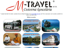 Tablet Screenshot of m-travel.sk